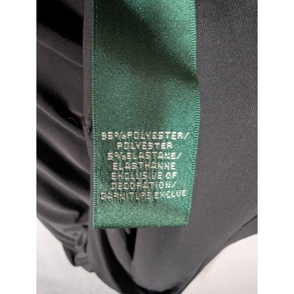 Ralph Lauren Dress Black Size 12 Faux Wrap - Picture 6 of 10